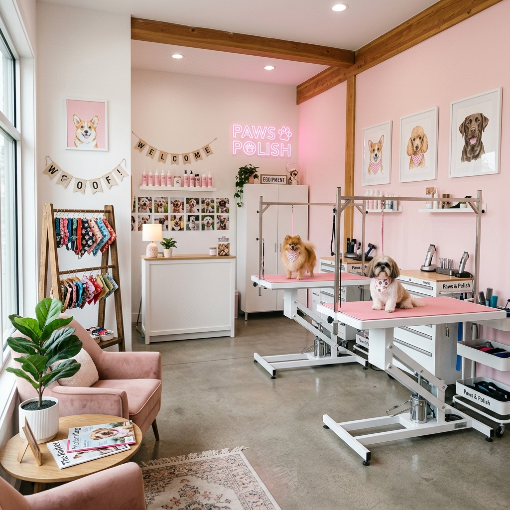 Interior de la peluquería canina Canhijitos